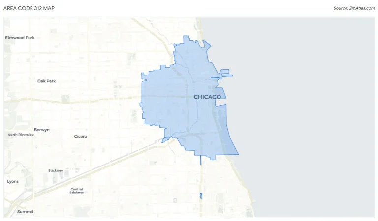 where is area code 312